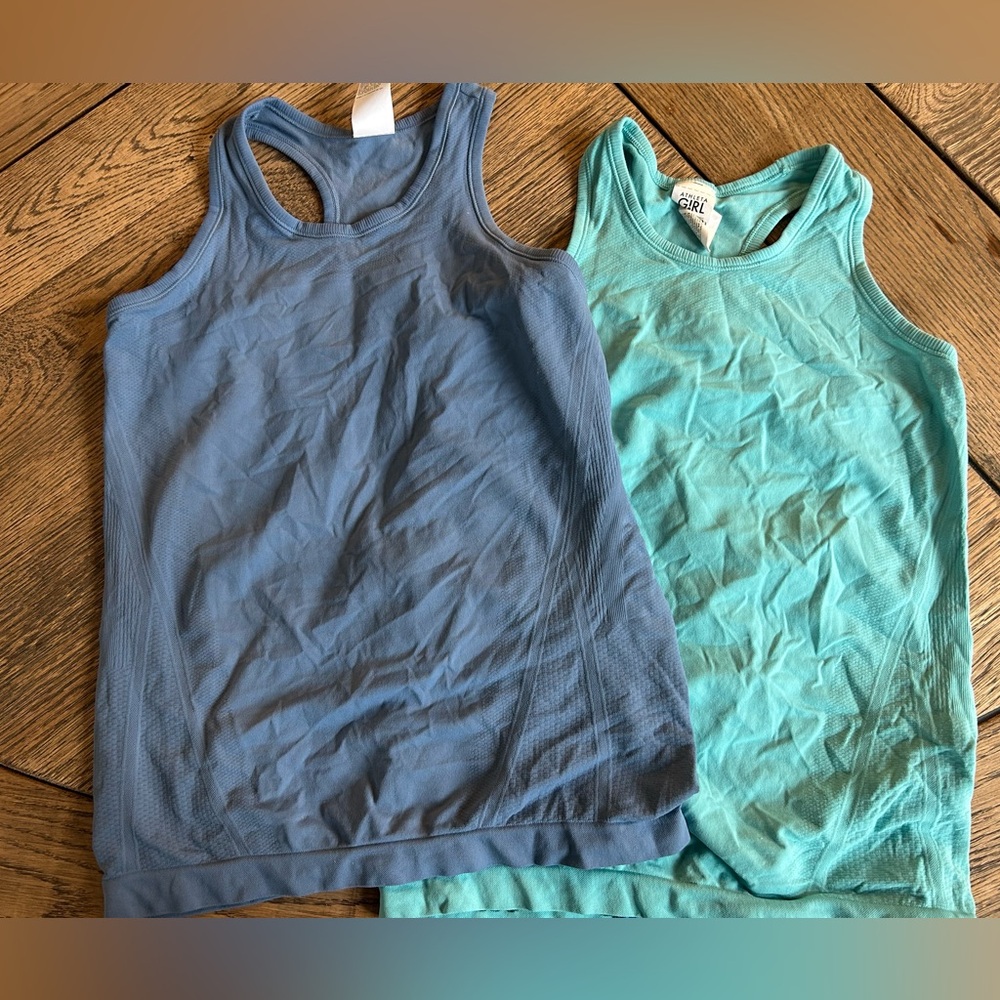 Athleta Girl Power Up Sleeveless Tank Tops - Blue and Teal